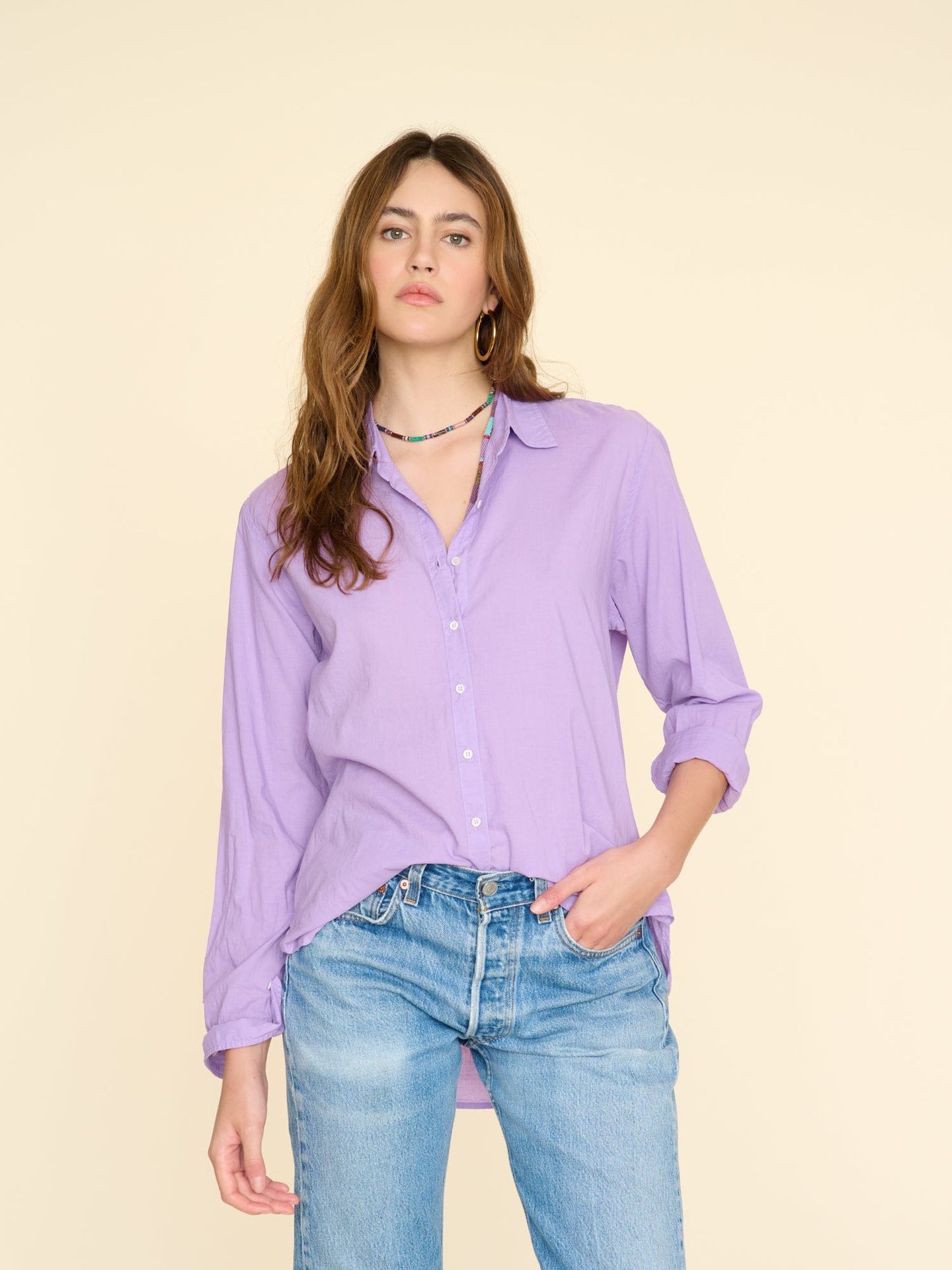 Xirena Shirt Light Wisteria Beau Shirt