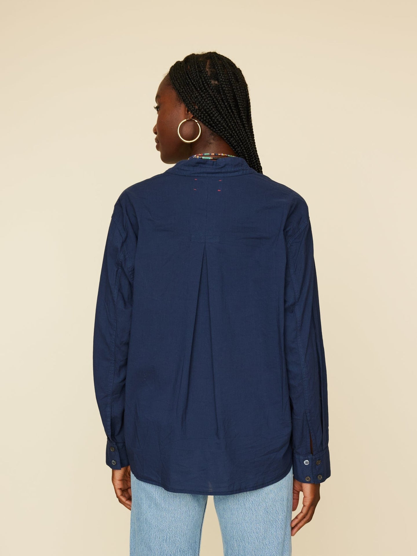 Xirena Shirt Navy Malone Shirt