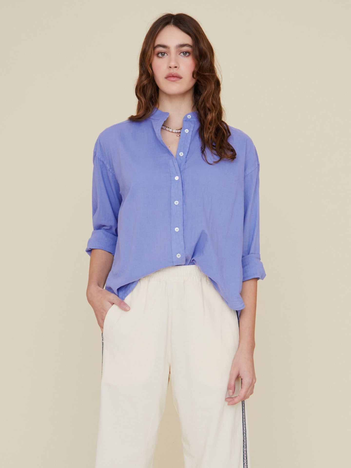 Xirena Shirt Periwinkle Wilder Shirt