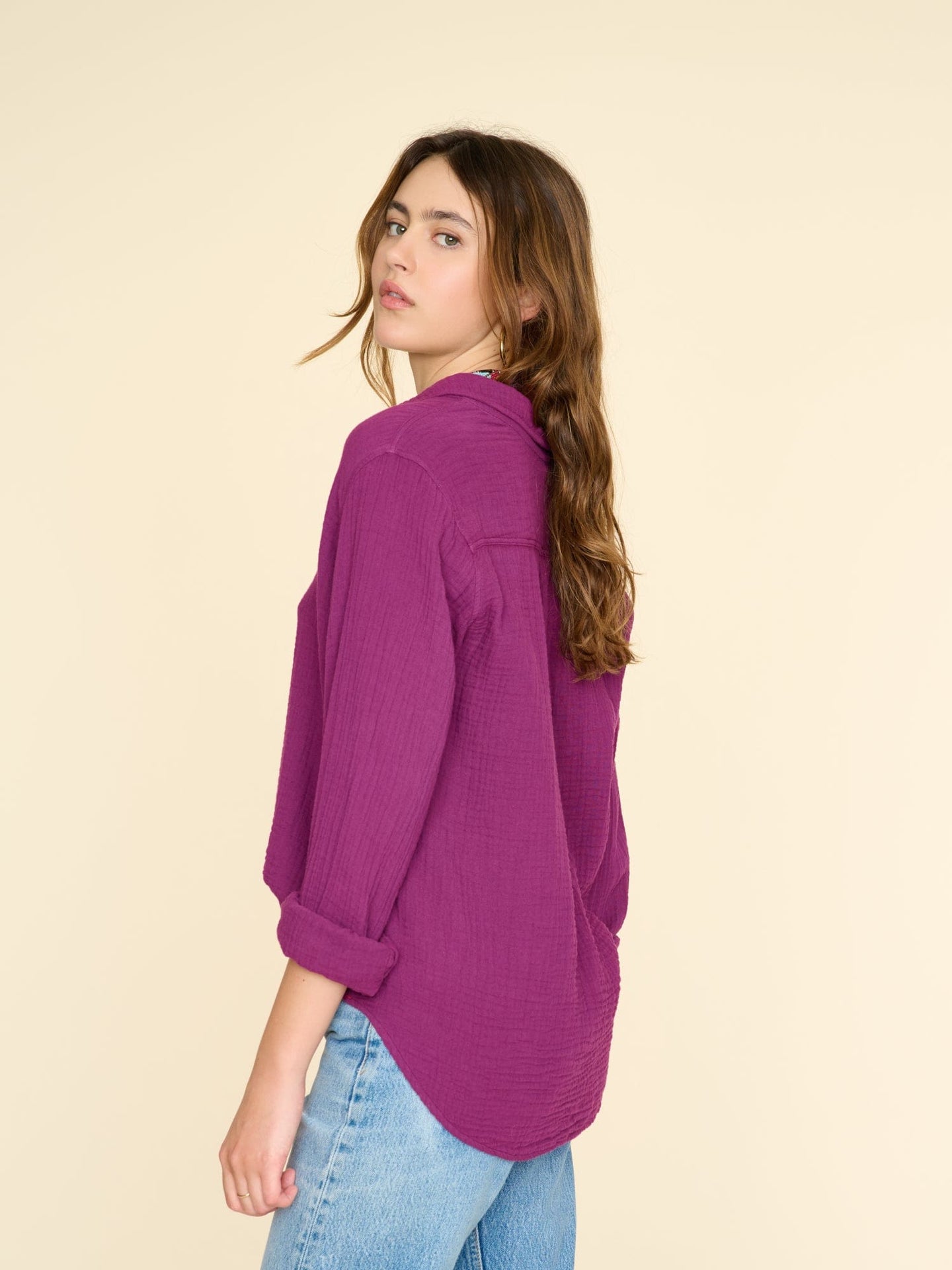 Xirena Shirt Plum Scout Shirt