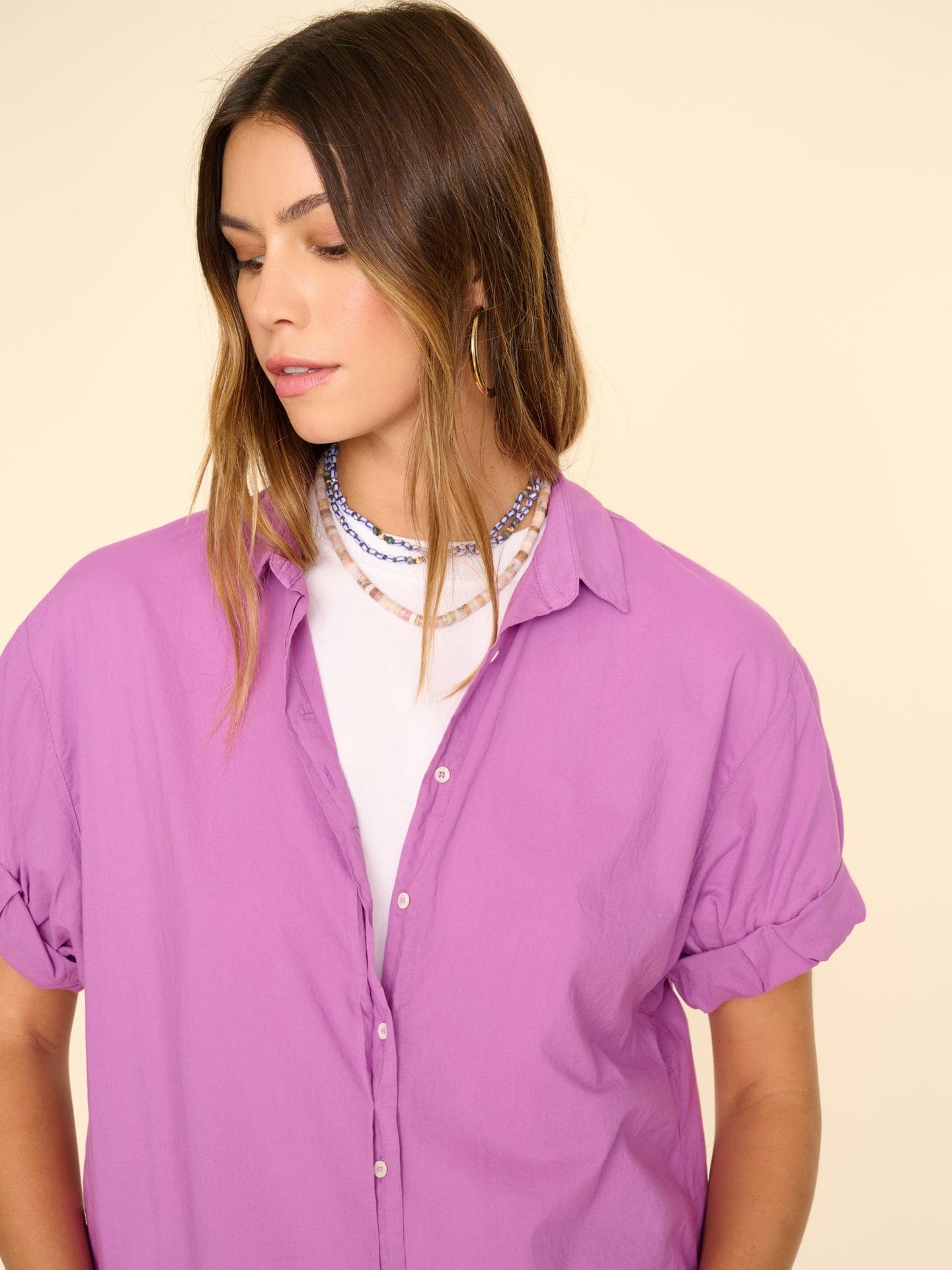 Xirena Shirt Purple Orchid Channing Shirt