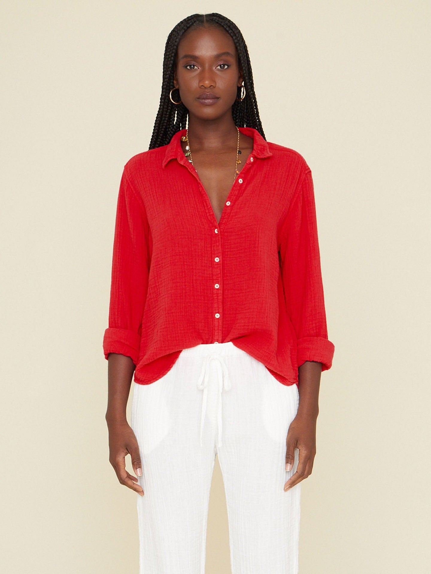Xirena Shirt Scarlet Scout Shirt