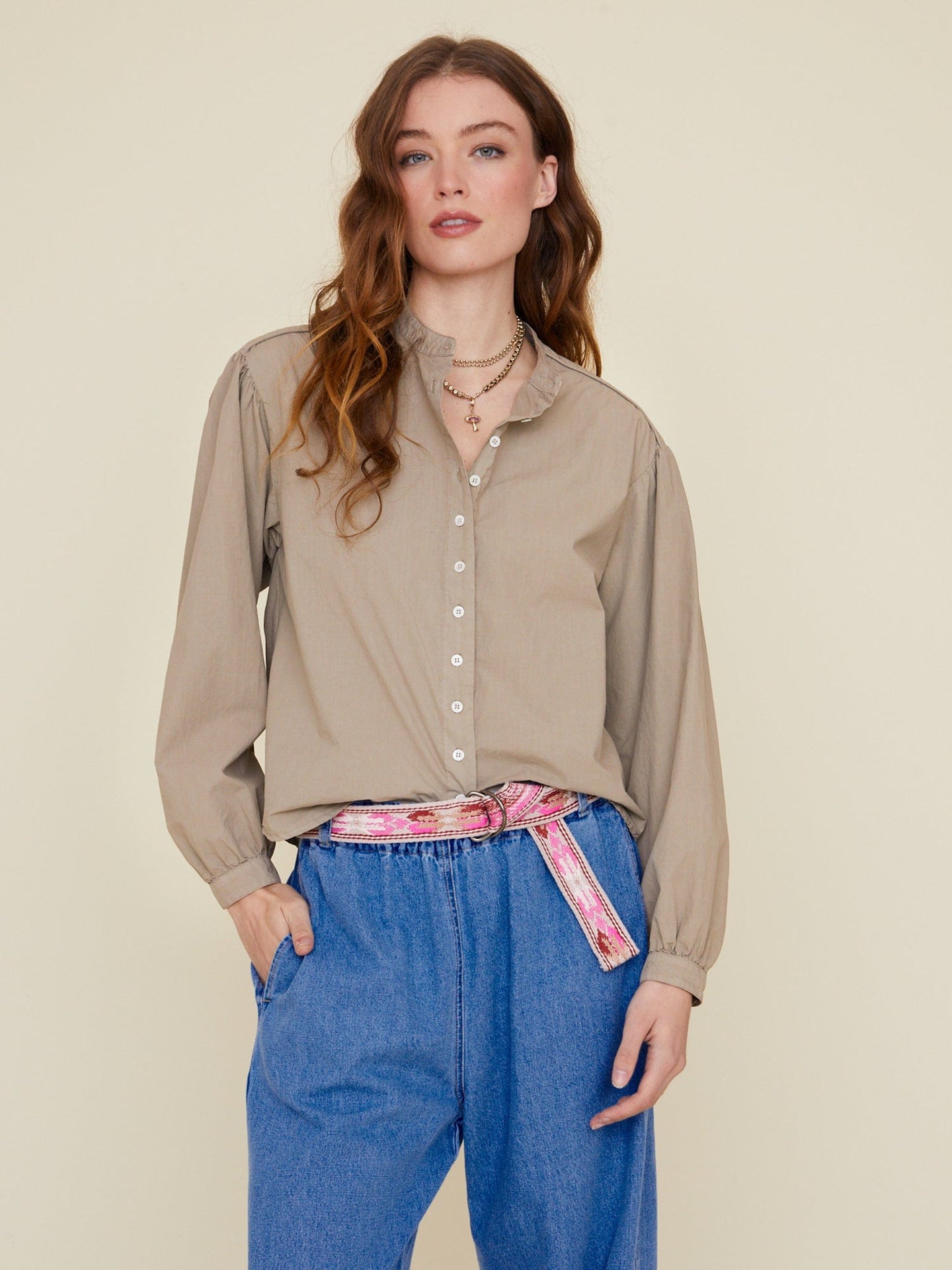 Xirena Shirt Taupe Connolly Shirt