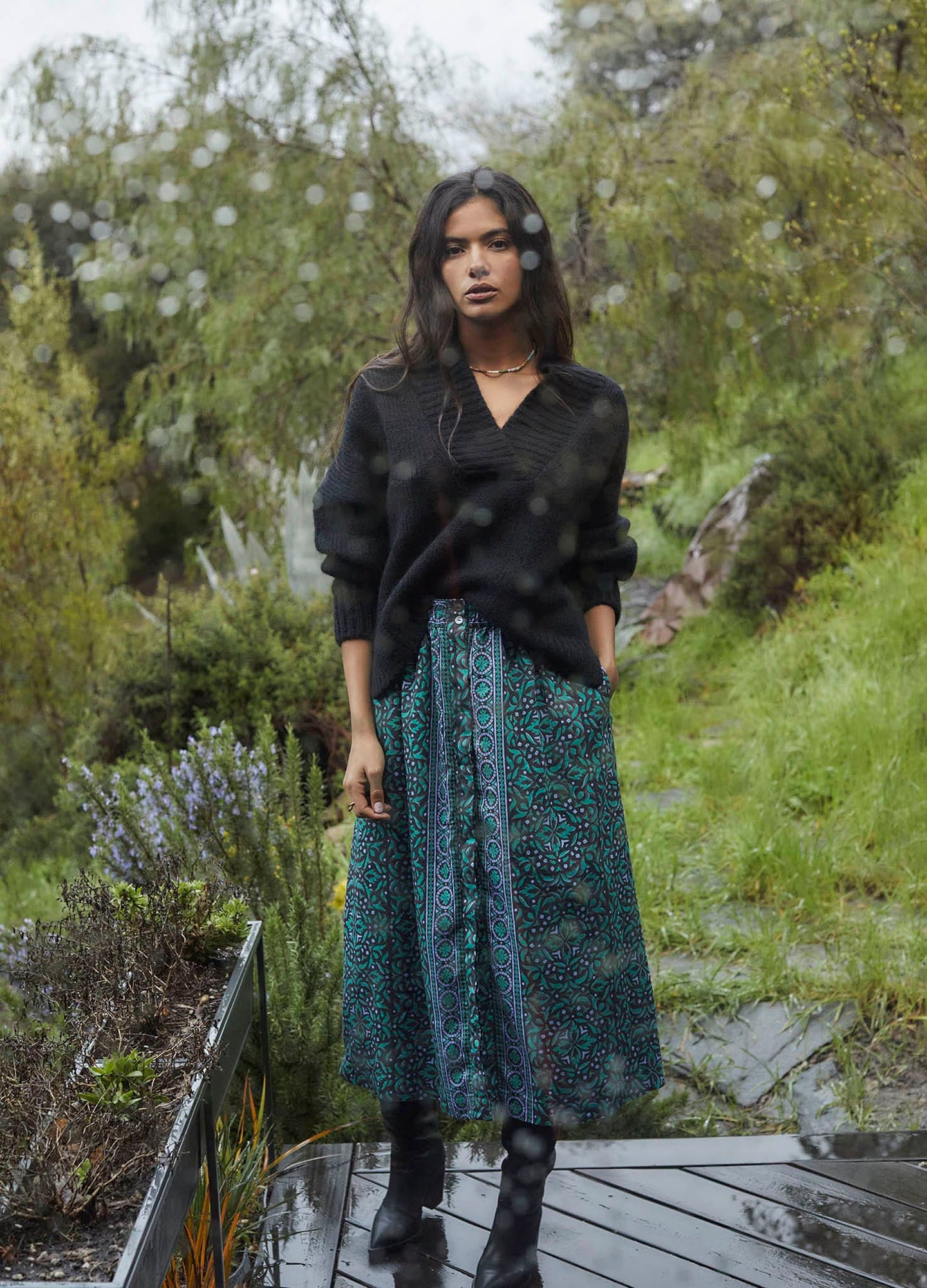 Xirena Skirt Green Smoke Tannis Skirt