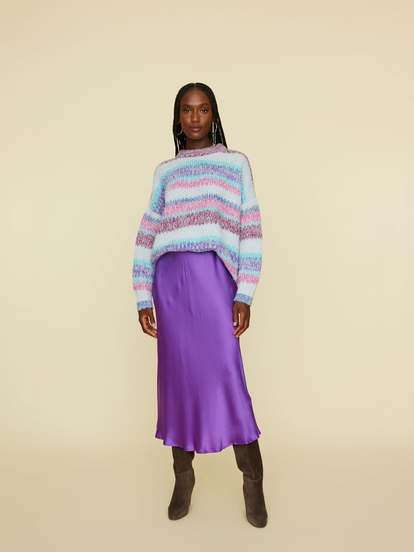 Xirena Skirt Purple Topaz Audrina Skirt