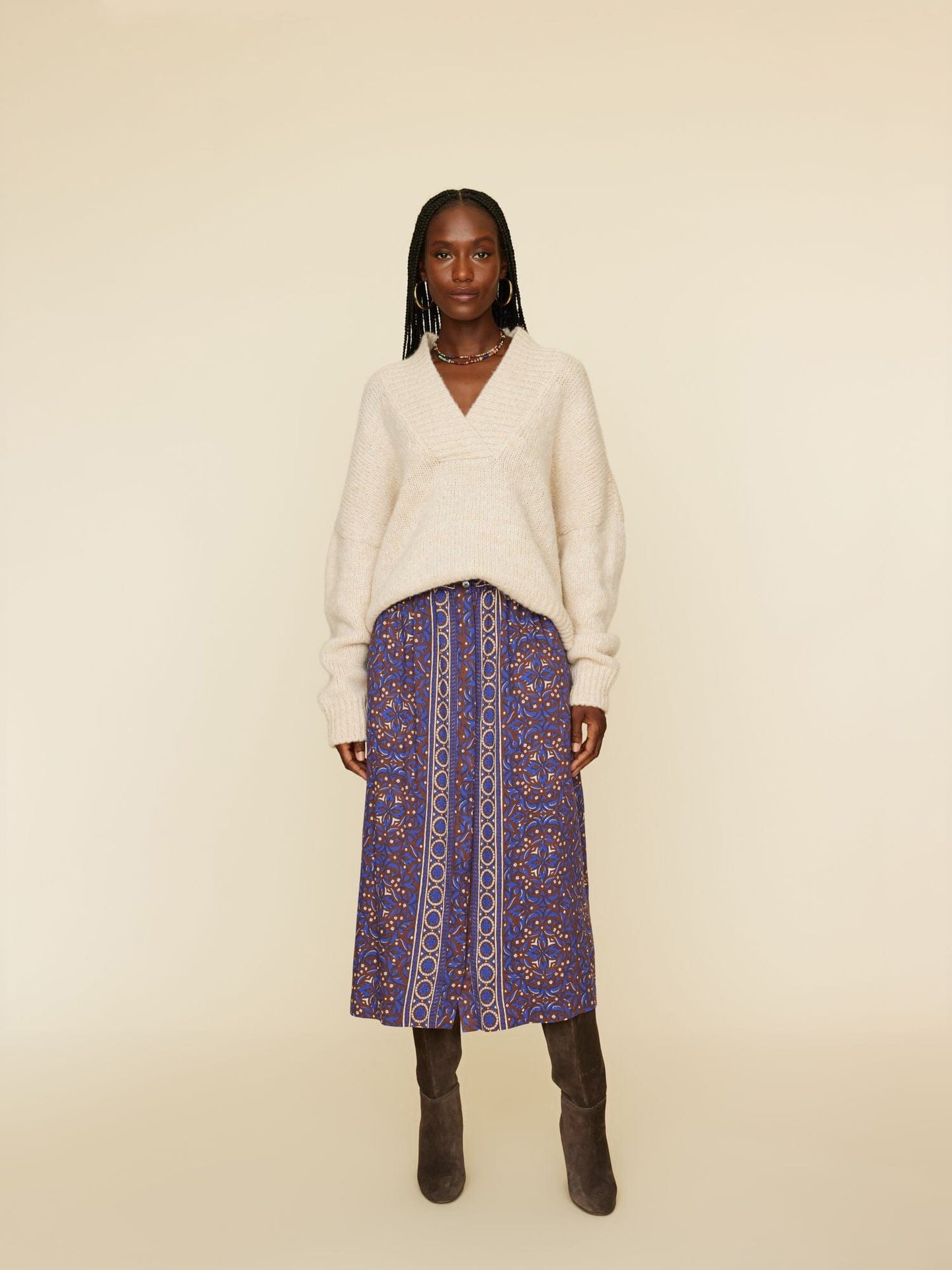 Xirena Skirt Royal Brown Tannis Skirt