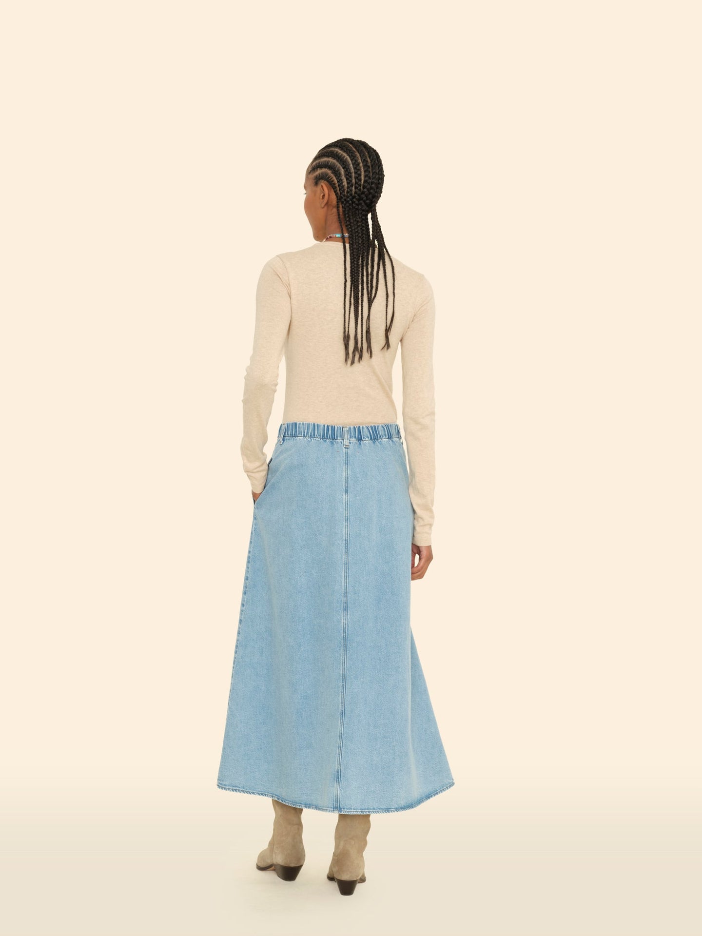 Xirena Skirt Sailor Blue Spence Denim Skirt Sailor Blue Spence Denim Skirt