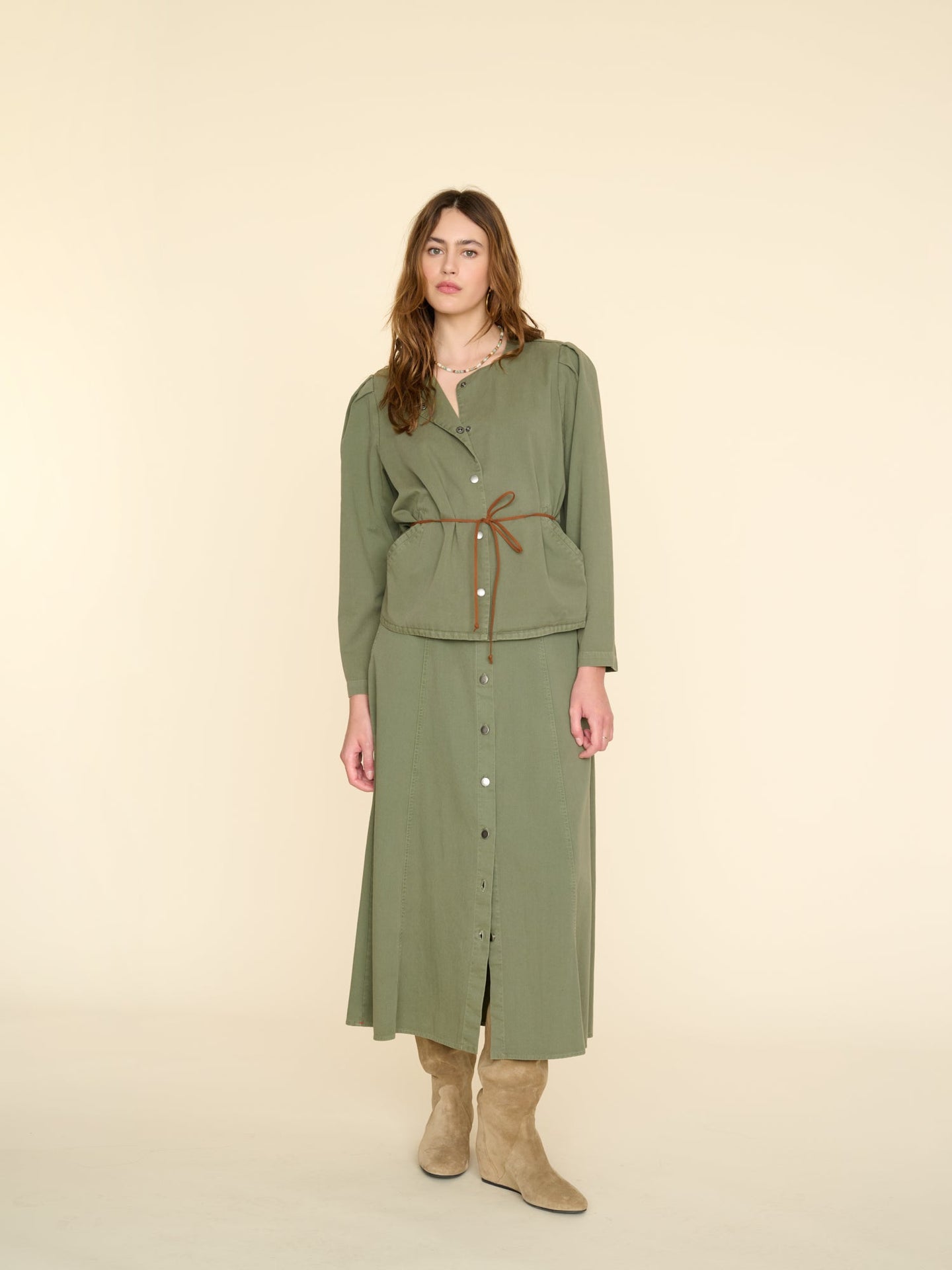 Xirena Skirt Vintage Pine Spence Skirt