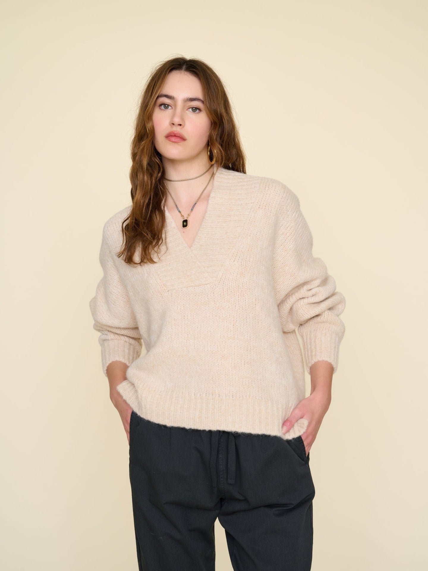 Xirena Sweater Dune Marble Keyes Sweater