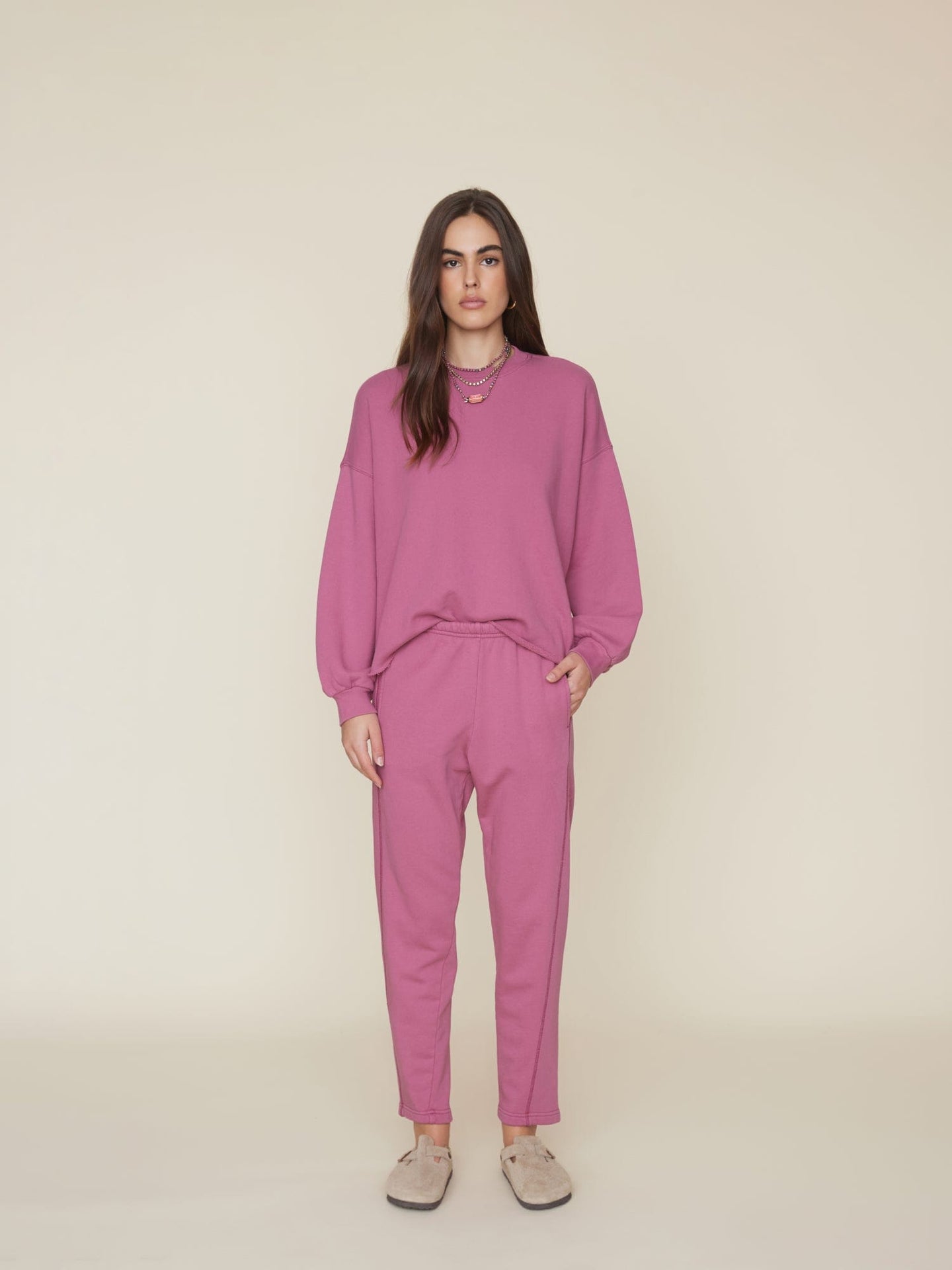 Xirena Sweatpant Pink Clover Crosby Sweatpant