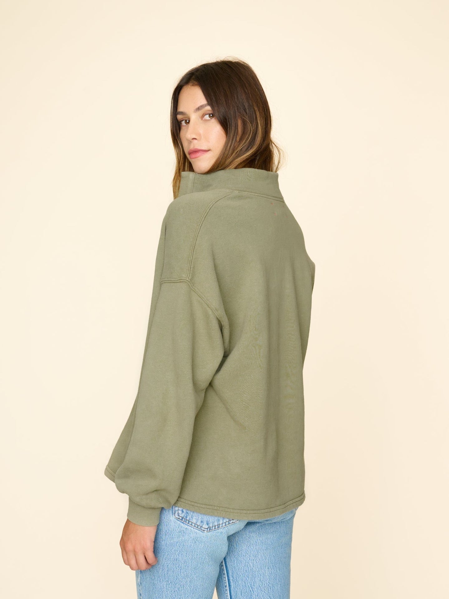 Xirena Sweatshirt Green Agate Reid Sweatshirt