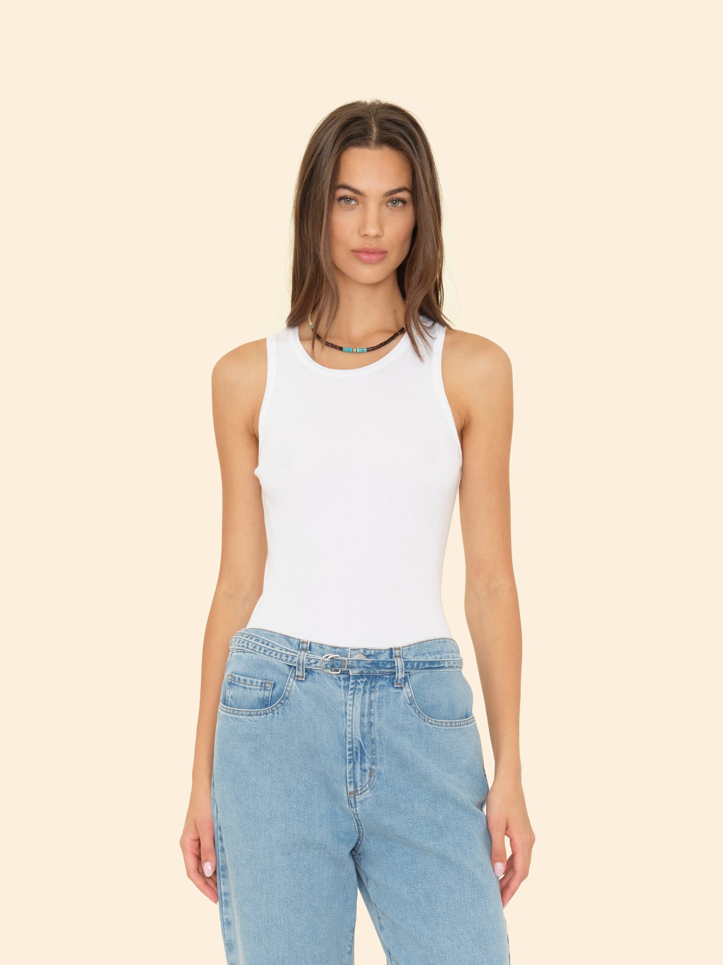 Xirena Tee White Arynn Wide Rib Tank Top White Arynn Wide Rib Tank Top