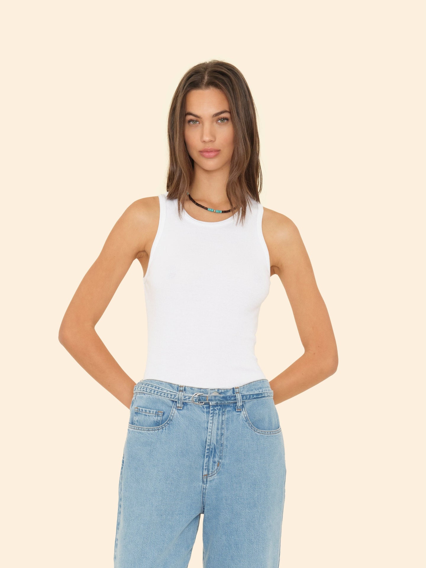 Xirena Tee White Arynn Wide Rib Tank Top White Arynn Wide Rib Tank Top