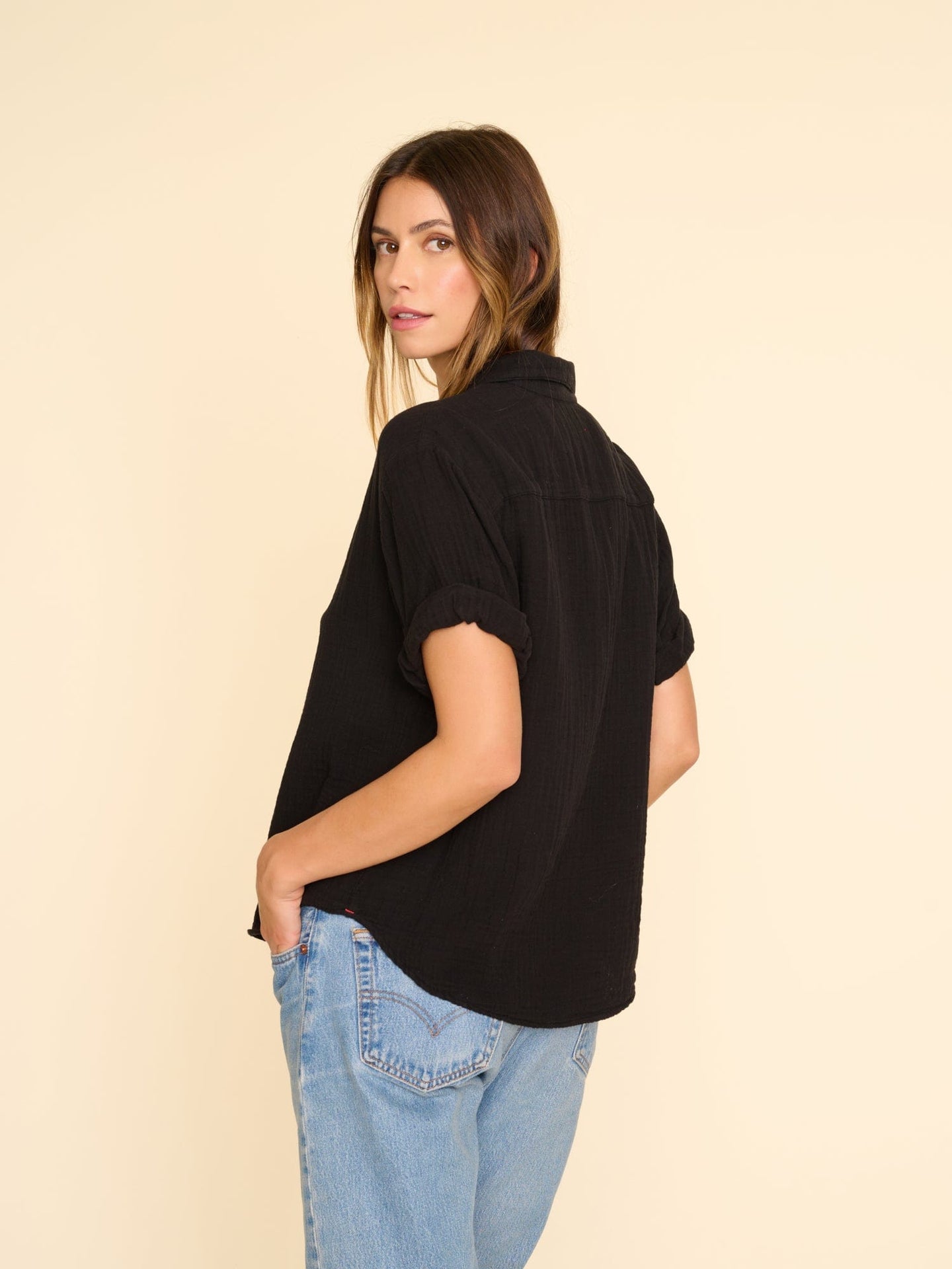 Xirena Top Black Cruz Top