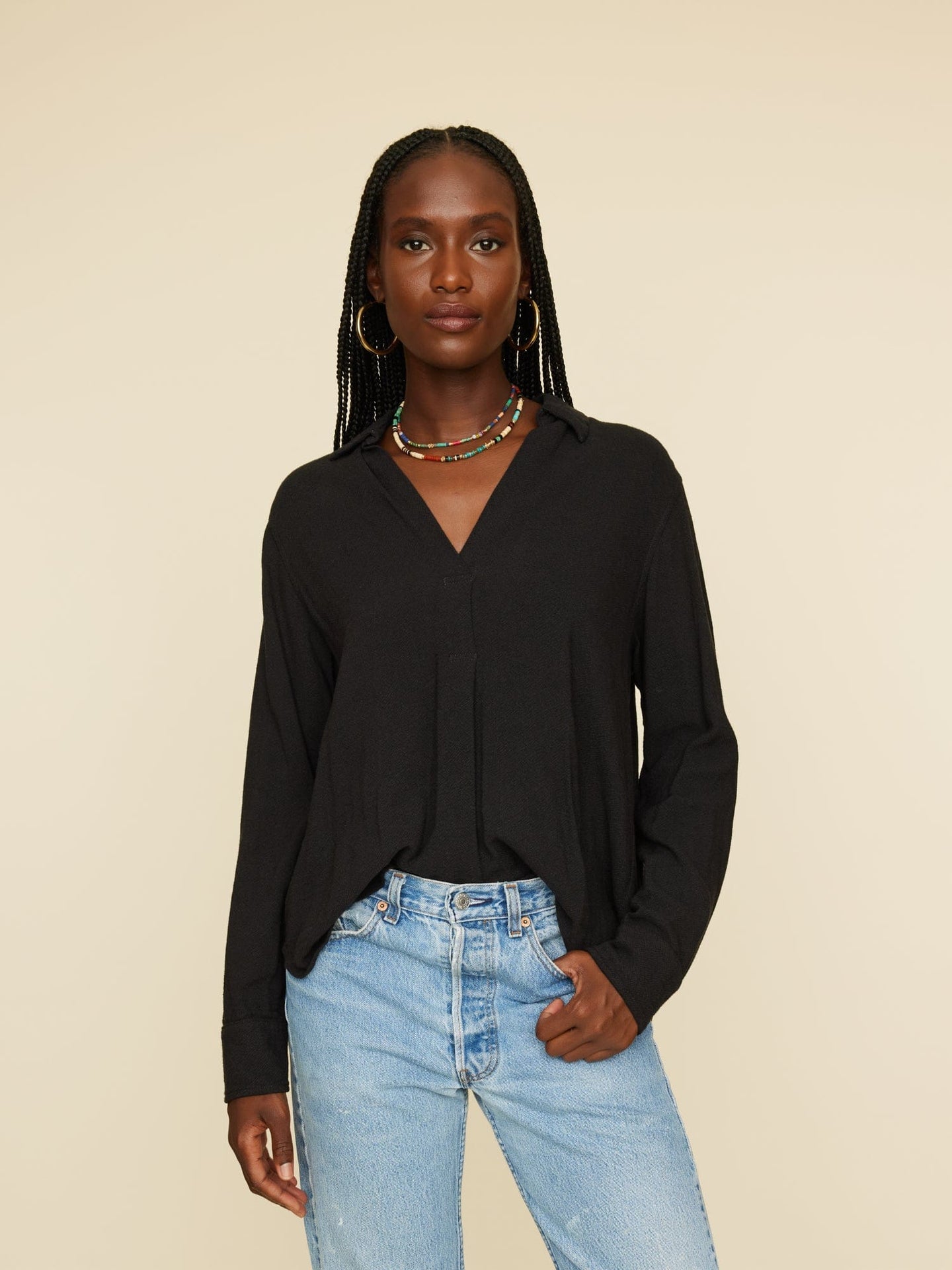 Xirena Top Black Halston Top