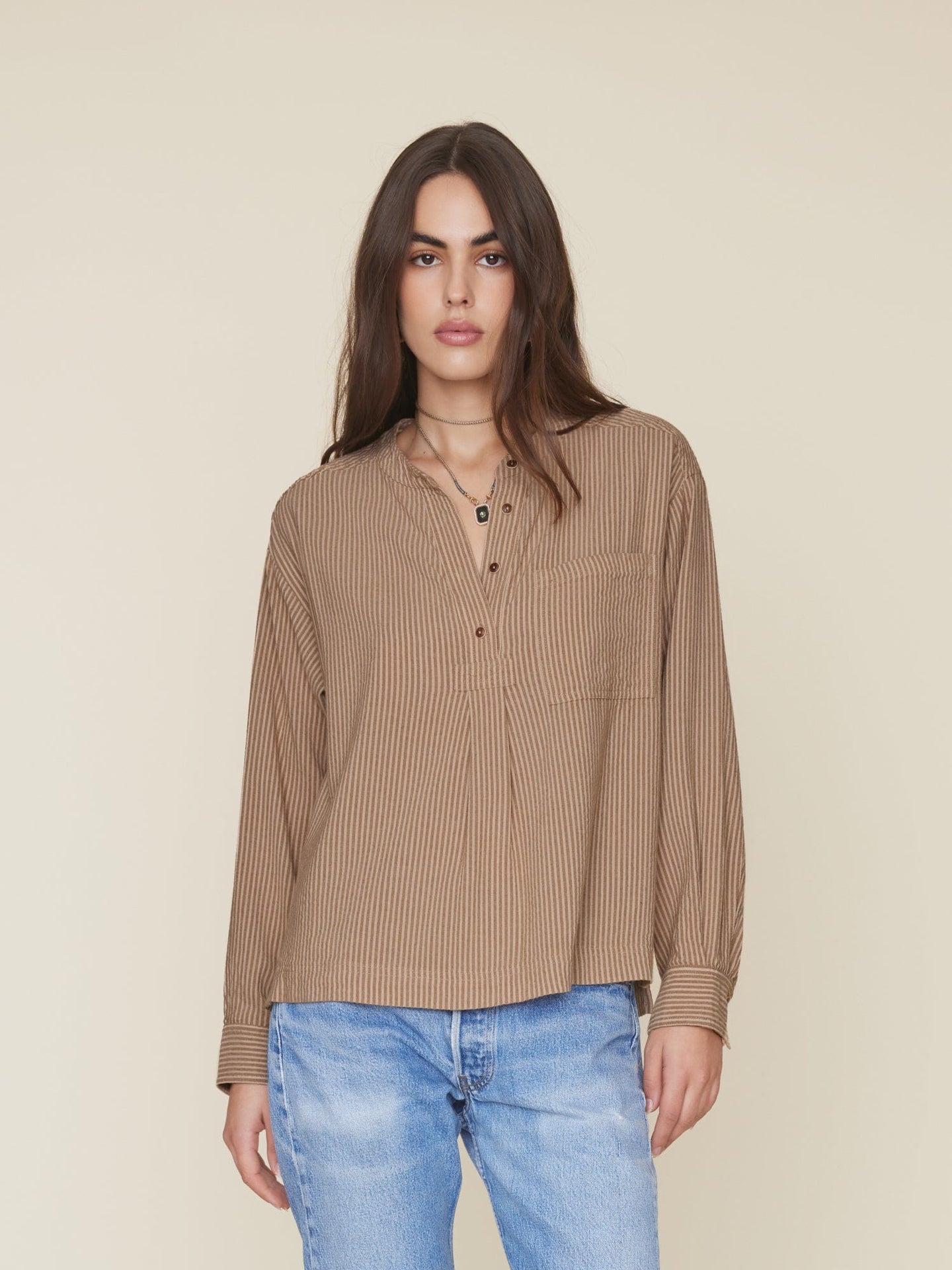 Xirena Top Fawn Stripe Makenzie Top