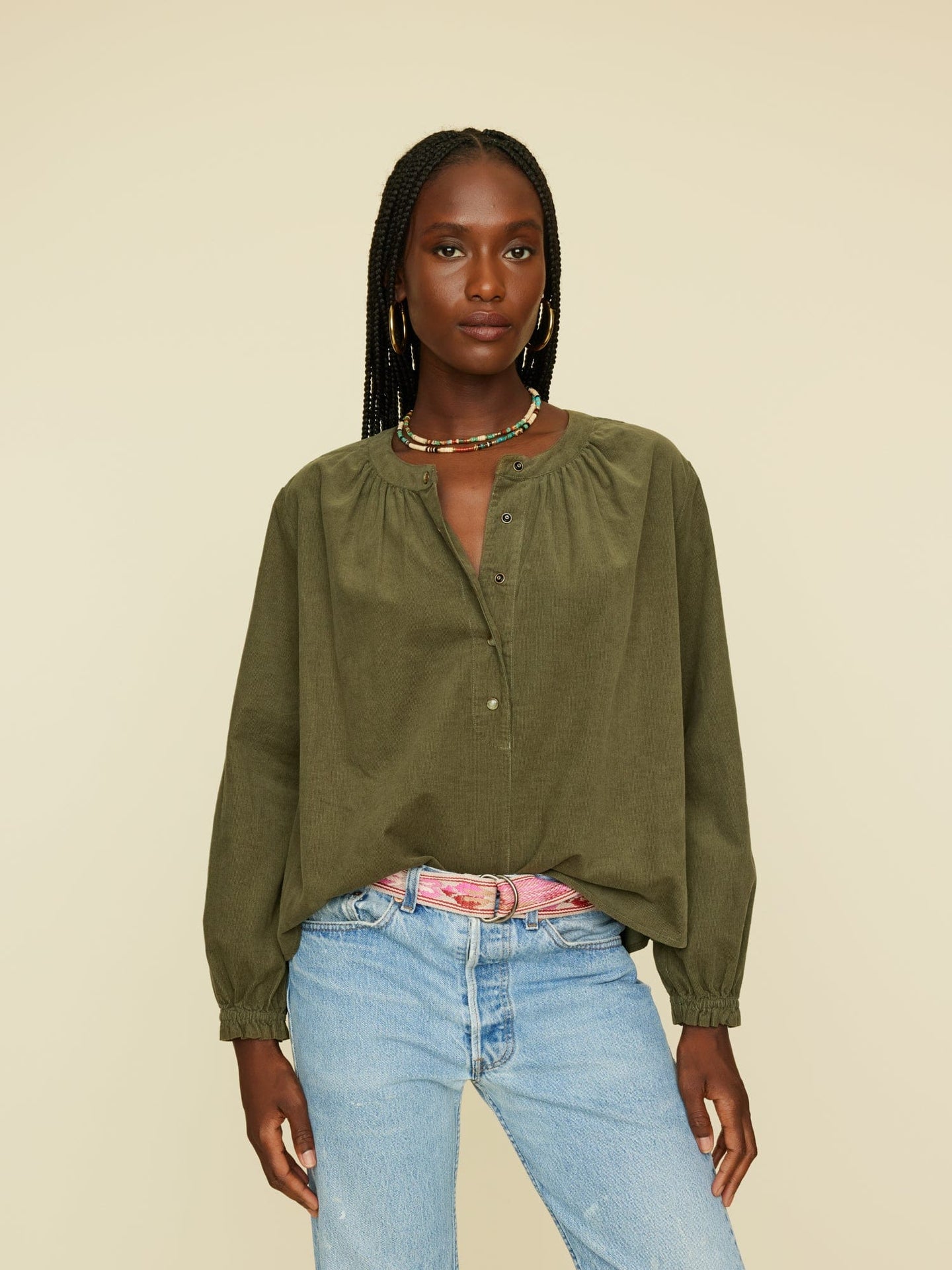 Xirena Top Green Olive Leigh Top