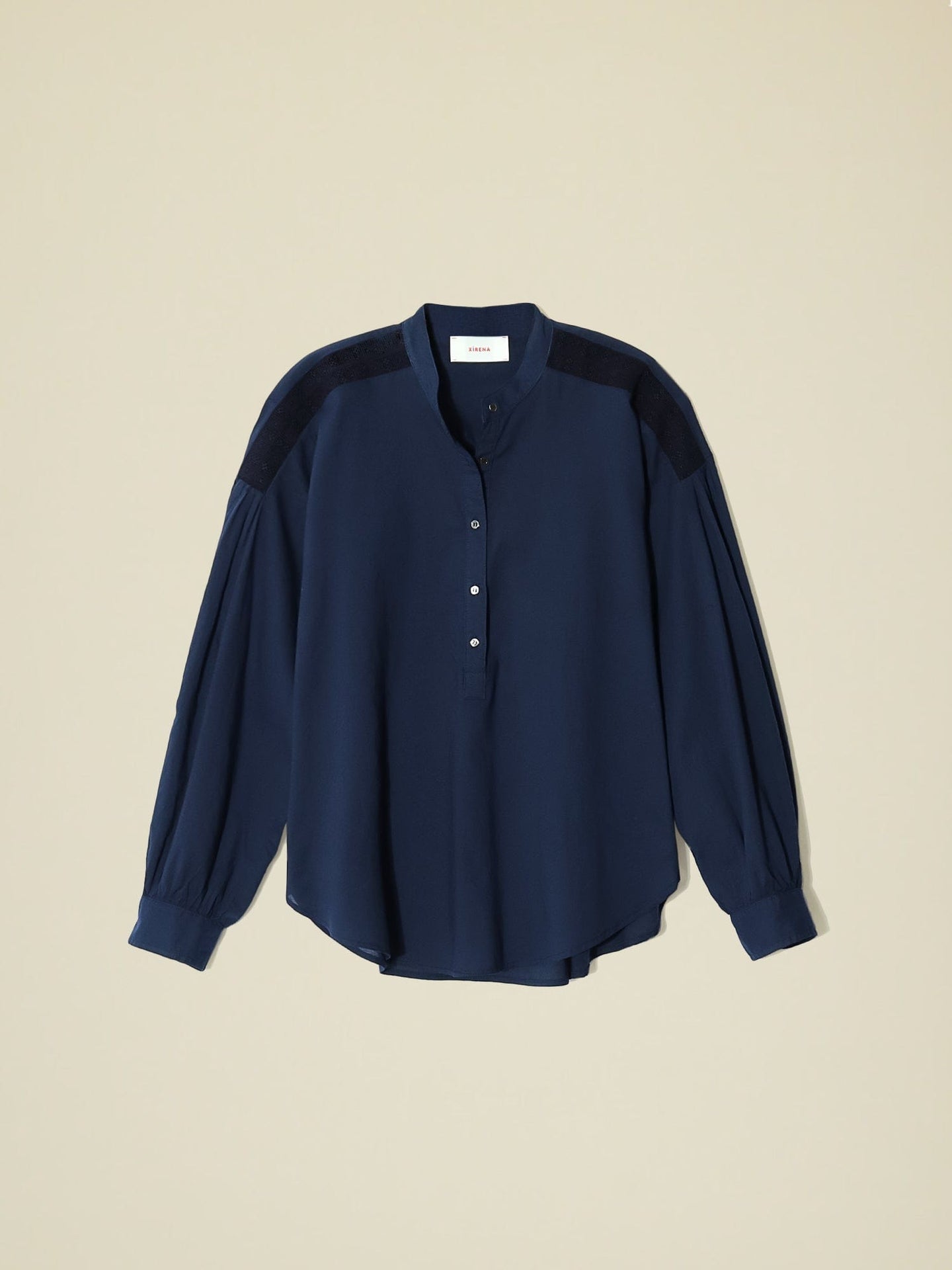 Xirena Top Navy Slater Top