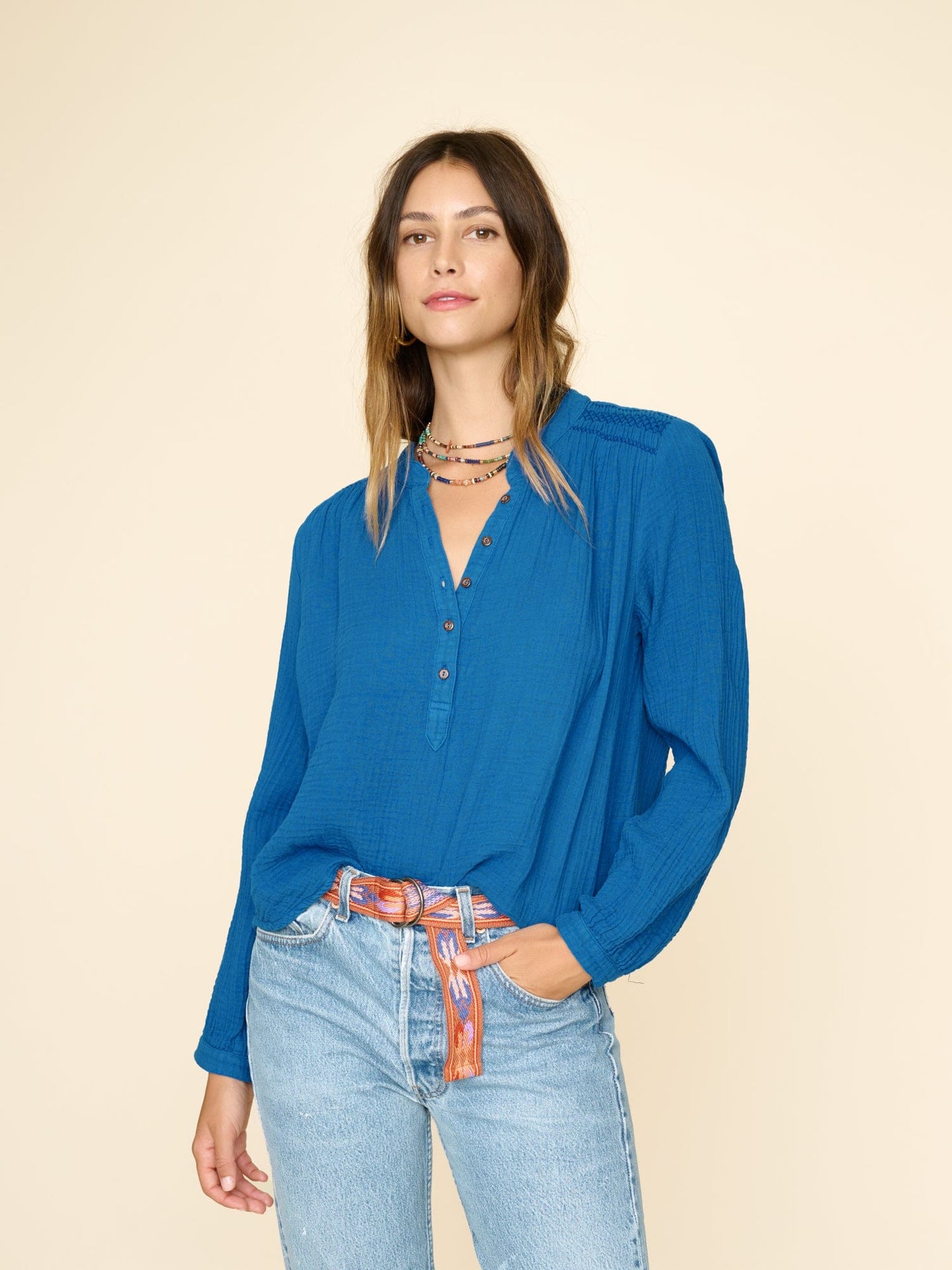 Xirena Top Port Blue Addisen Top