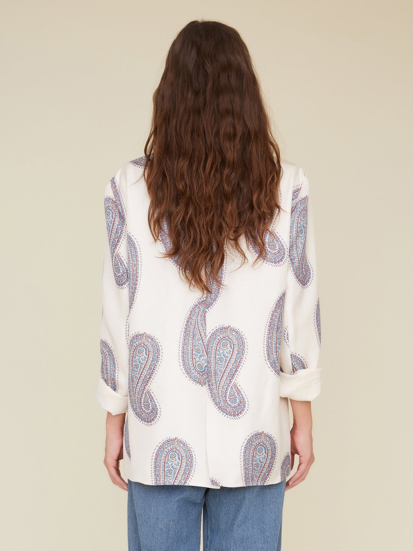 Xirena Jacket Ivory Paisley Rowe Blazer