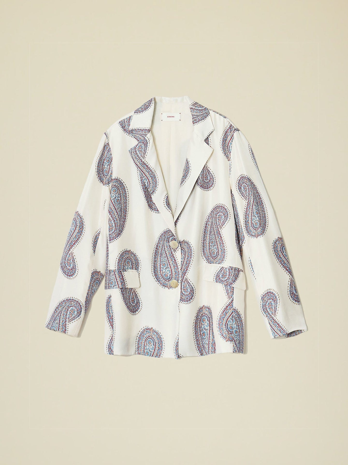 Xirena Jacket Ivory Paisley Rowe Blazer