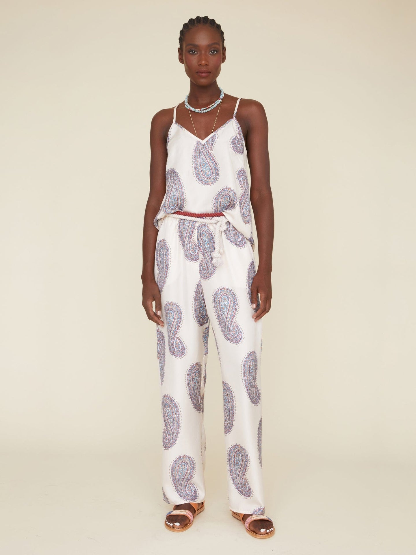Xirena Pant Ivory Paisley Wells Pant