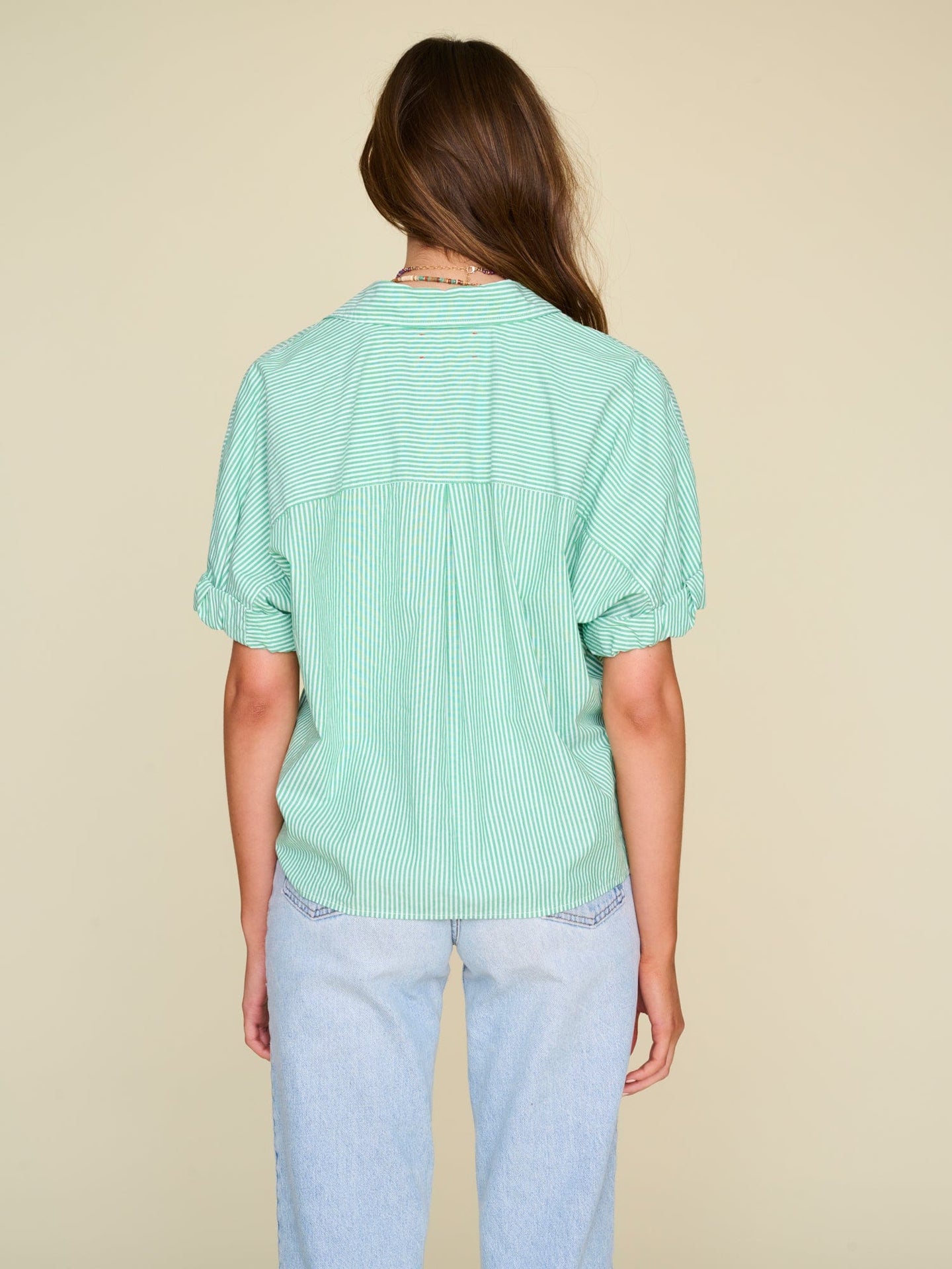 Xirena Shirt Clover Stripe Teddy Shirt