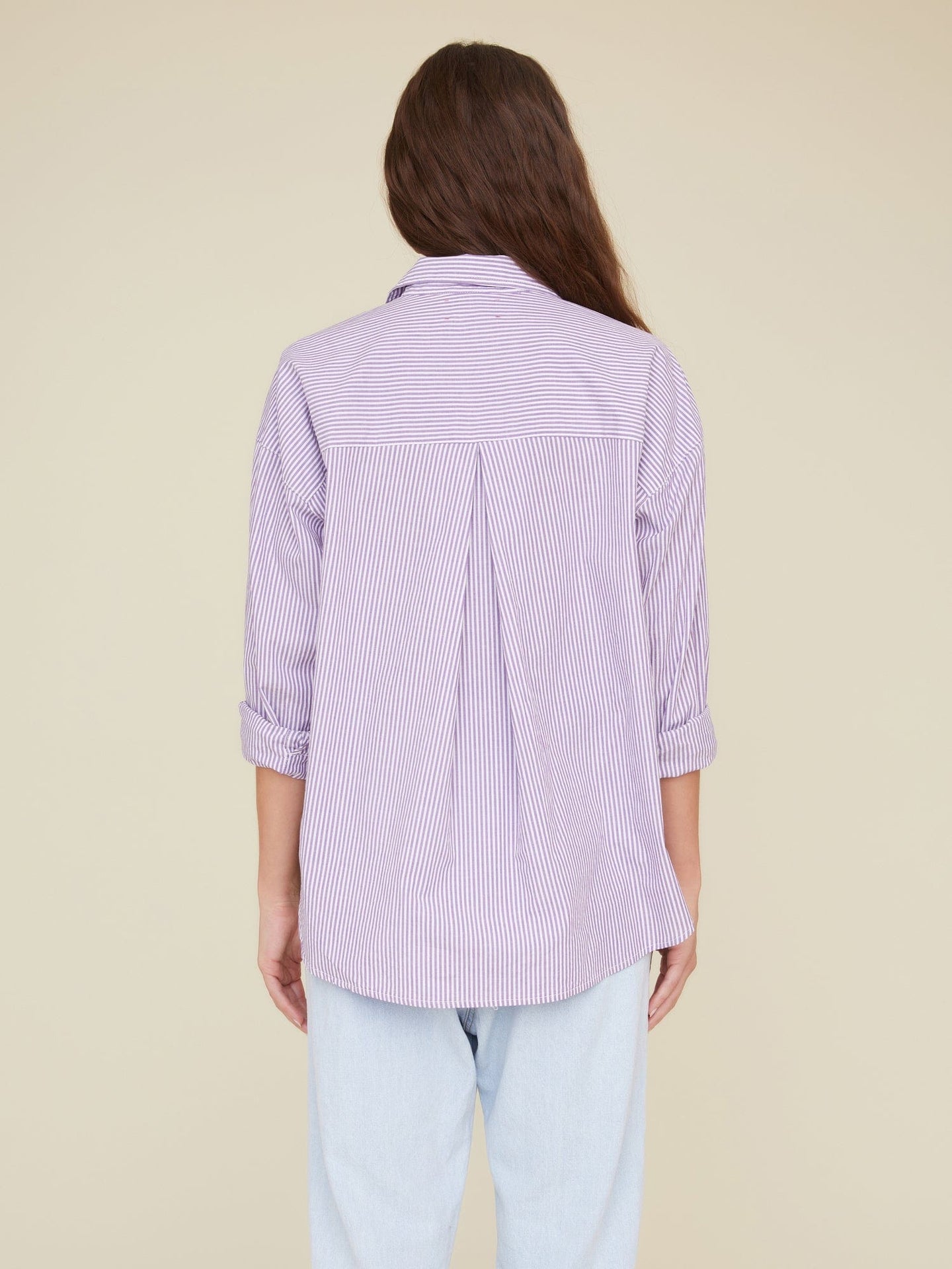 Xirena Shirt Plum Stripe Jordy Shirt