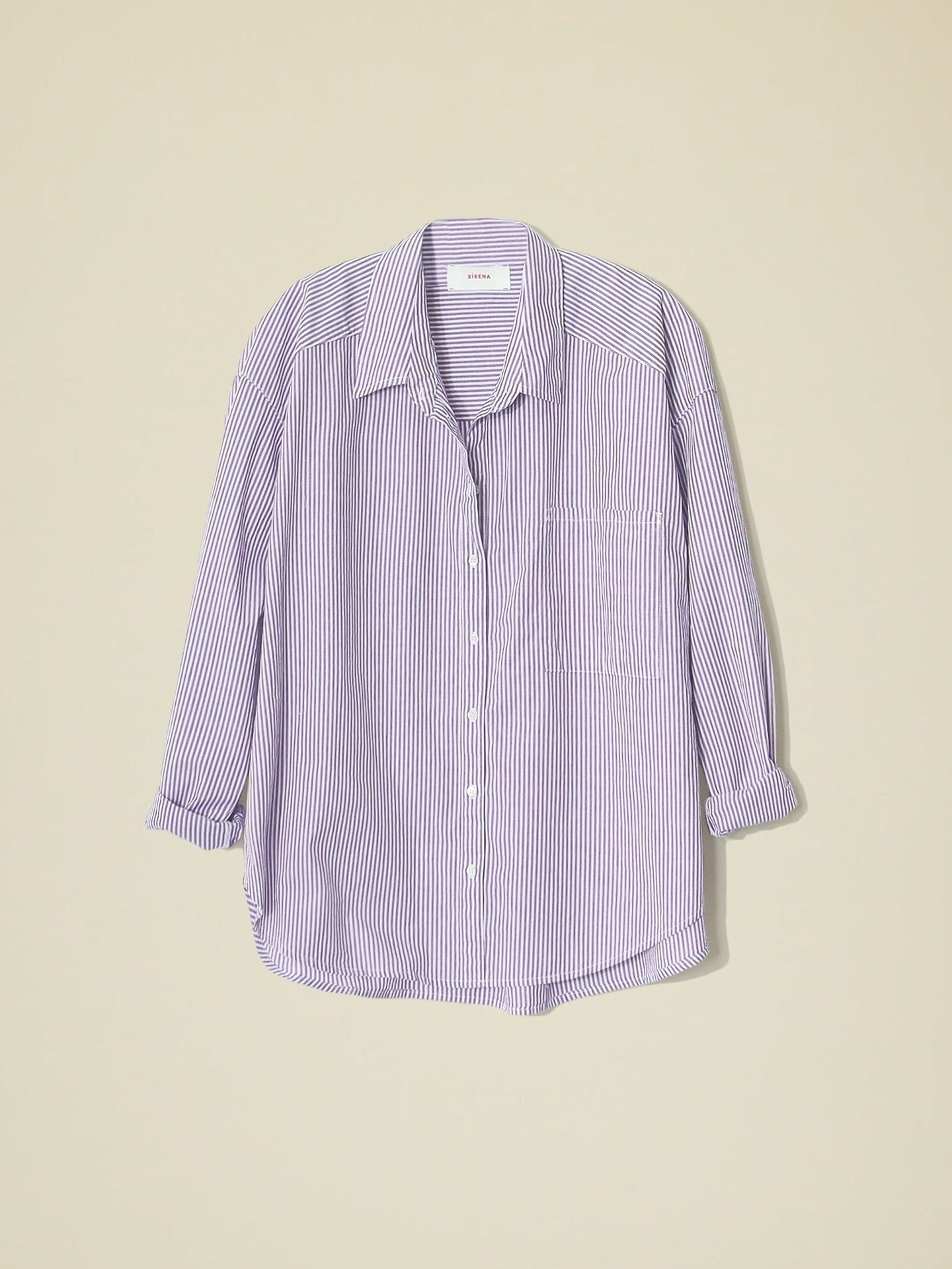 Xirena Shirt Plum Stripe Jordy Shirt