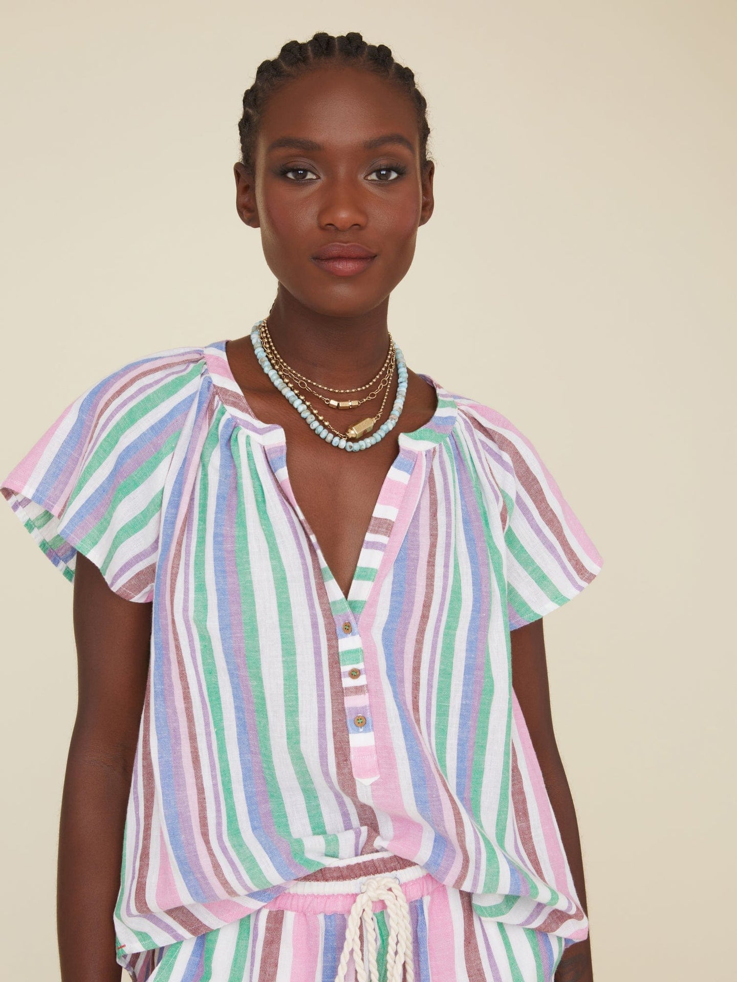 Xirena Top Ivory Melange Kimber Top